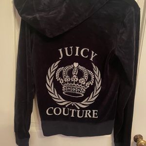 Juicy Couture Velour Zip Up Navy tracksuit